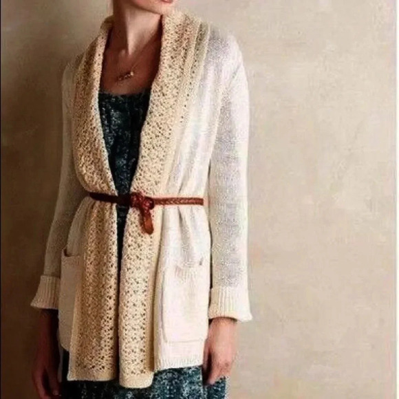 Anthropologie Angel Of The North Cardigan Sweater - Picture 1 of 10